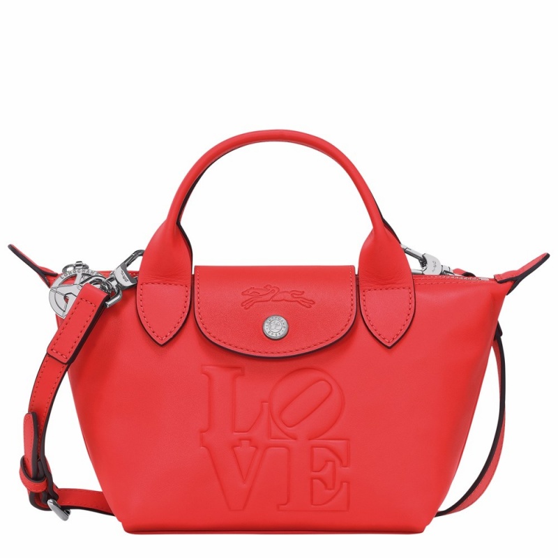 Red Longchamp Longchamp X Robert Indiana XS Men's Handbags